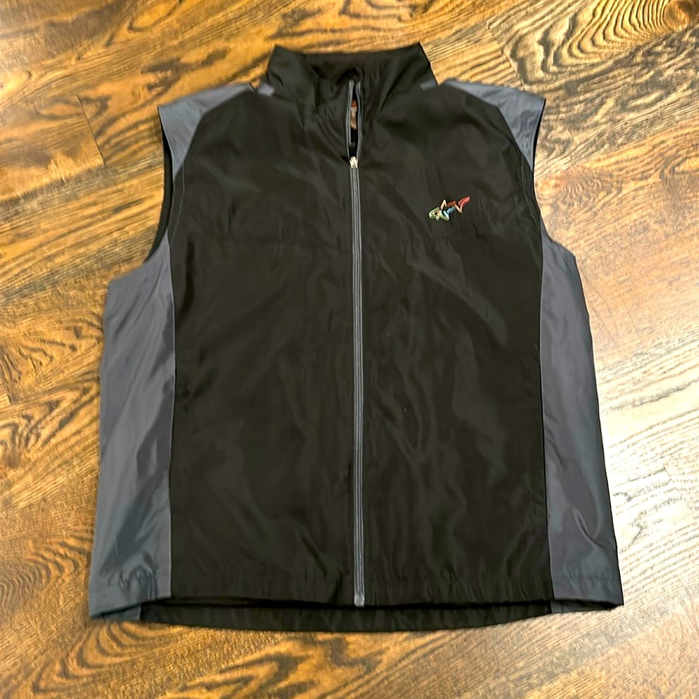 Men’s golf vest Greg Norman , black and gray worn once